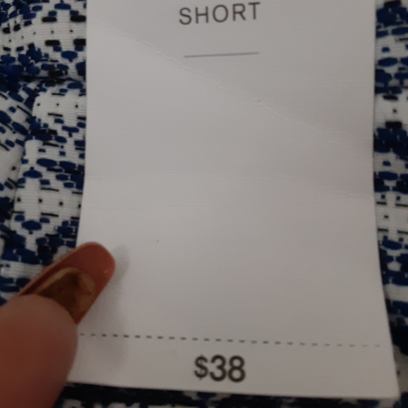 Liz Claiborn navy summer Tapestry shorts sz 14 - Picture 3 of 8